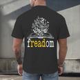 Freadom Freedom Read Banned Books Librarians Men's Back Print T-Shirt
