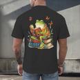 Frog & Toad Fishing Vintage Classic Book Frog Reading Book Men's Back Print T-Shirt