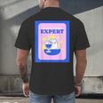 Fun Cute Introvert Cat Character With Wine Men's Back Print T-Shirt