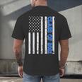 Funny Class Of 2021 American Flag Senior Graduation Men's Back Print T-Shirt