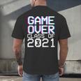 Game Over Class Of 2021 Video Games Graduation Gamer Men's Back Print T-Shirt