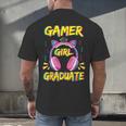 Gamer Girl Graduate Shirt Girls Kids Gamer Graduation Men's Back Print T-Shirt