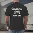 Gamers Graduation I Graduated Play Time Gamer Men's Back Print T-Shirt