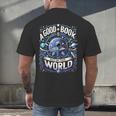 A Good Book Is Out Of This World Shirt Astronaut Reading Men's Back Print T-Shirt