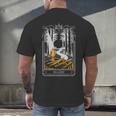 Gothic Book Lover Skeleton Men's Back Print T-Shirt