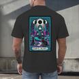 Gothic Girl Tarot Card Introverted Reader And Reading Men's Back Print T-Shirt Gothic Girl Tarot Card Introverted Reader And Reading Men's Back Print T-Shirt