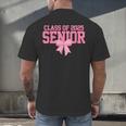 Graduate 2025 Class Of 2025 Senior Coquette Bow Graduation Men's Back Print T-Shirt