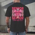 Graduate 2025 For Senior 2025 Graduation Coquette Pink Bow Men's Back Print T-Shirt
