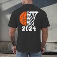 Graduate Senior Class Of 2024 Basketball Player Graduation Men's Back Print T-Shirt