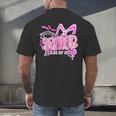 Graduation 2027 Senior 2027 Class Of 2027 Coquette Pink Girl Men's Back Print T-Shirt