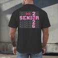 Graduation Class Of 2026 Senior 2026 Pink Bow Coquette Men's Back Print T-Shirt