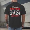 Graduation Proud Brother Of A 2024 Senior Baseball Player Men's Back Print T-Shirt