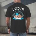 Graduation Did It Sloth Graduate Animal Sloths Sloth Men's Back Print T-Shirt