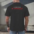 Graduation I Survived My Internship But Just Barely Men's Back Print T-Shirt