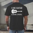 I Like Guitar & Maybe 3 People Music Introvert Guitar Men's Back Print T-Shirt I Like Guitar & Maybe 3 People Music Introvert Guitar Men's Back Print T-Shirt