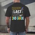 Happy Last Day Of 2nd Grade Shirt Cutie Graduation Men's Back Print T-Shirt