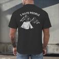 I Hate People Introvert Sarcastic I Love Camping Men's Back Print T-Shirt