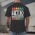 Hello Kindergarten First Day Back To School Graduation Men's Back Print T-Shirt