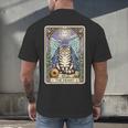 The Hermit Cat Tarot Card Introvert By Georgi Men's Back Print T-Shirt The Hermit Cat Tarot Card Introvert By Georgi Men's Back Print T-Shirt