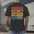 High School Level Complete Class Of 2024 Senior Graduation Men's Back Print T-Shirt