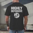 Highly Defensive Armadillo Shield Introvert Boundaries Men's Back Print T-Shirt
