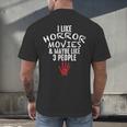 I Like Horror Movies And Maybe 3 People Introvert Men's Back Print T-Shirt