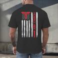 Hospice Aide American Flag Nurses Graduation Medical Men's Back Print T-Shirt