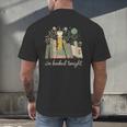 I'm Booked Tonight Floral Books Cozy Reading Graphic Men's Back Print T-Shirt I'm Booked Tonight Floral Books Cozy Reading Graphic Men's Back Print T-Shirt
