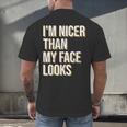 I'm Nicer Than My Face Looks Introverted Introverts Men's Back Print T-Shirt I'm Nicer Than My Face Looks Introverted Introverts Men's Back Print T-Shirt