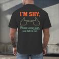 I'm Shy Please Come Over & Talk To Me Introvert Shying Men's Back Print T-Shirt