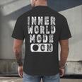 Inner World Mode On Introvert Saying Men's Back Print T-Shirt Inner World Mode On Introvert Saying Men's Back Print T-Shirt