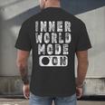 Inner World Mode On Introvert Saying Men's Back Print T-Shirt Inner World Mode On Introvert Saying Men's Back Print T-Shirt