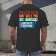 Introvert Aircraft Spotting Lovers Men & Women Men's Back Print T-Shirt Introvert Aircraft Spotting Lovers Men & Women Men's Back Print T-Shirt