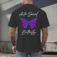 Introvert Antisocial Butterfly For Women Men Men's Back Print T-Shirt