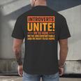 Introvert Antisocial Sarcasm Introverts Unite Anti Social Men's Back Print T-Shirt Introvert Antisocial Sarcasm Introverts Unite Anti Social Men's Back Print T-Shirt