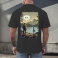 Introvert Bigfoot Sasquatch Loch Ness Monster Bruh Men's Back Print T-Shirt