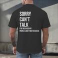Introvert Can't Talk Reached People Limit For The Week Men's Back Print T-Shirt