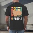 Introvert Capybara Rodent Animal Lover Antisocial Retro Men's Back Print T-Shirt Introvert Capybara Rodent Animal Lover Antisocial Retro Men's Back Print T-Shirt