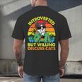 Introvert Cats Sarcasm Cat Lover Introverts Men's Back Print T-Shirt Introvert Cats Sarcasm Cat Lover Introverts Men's Back Print T-Shirt