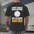 Introvert Guitarist Only Need Guitar Enjoy Acoustic Music Men's Back Print T-Shirt