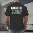 Introvert Introverted But Willing To Discuss Horses Men's Back Print T-Shirt