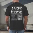 Introvert Label Antisocial Loner Socially Awkward Men's Back Print T-Shirt Introvert Label Antisocial Loner Socially Awkward Men's Back Print T-Shirt