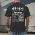 Introvert Label Antisocial Loner Socially Awkward Men's Back Print T-Shirt