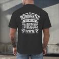 Introvert Quote Introverted But Willing To Discuss Anime Men's Back Print T-Shirt Introvert Quote Introverted But Willing To Discuss Anime Men's Back Print T-Shirt