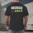 Introvert My Social Battery Low Level Graphic Men's Back Print T-Shirt Introvert My Social Battery Low Level Graphic Men's Back Print T-Shirt