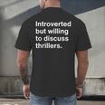 Introvert Thriller Reader Men's Back Print T-Shirt Introvert Thriller Reader Men's Back Print T-Shirt
