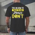 Introvert Tips On How To Talk To Me Please Don't Antisocial Men's Back Print T-Shirt Introvert Tips On How To Talk To Me Please Don't Antisocial Men's Back Print T-Shirt