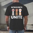 Introvert Unite Kitty Paws Raise Introverted Gathering Men's Back Print T-Shirt Introvert Unite Kitty Paws Raise Introverted Gathering Men's Back Print T-Shirt