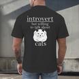 Introvert But Willing To Talk About Cats Men's Back Print T-Shirt Introvert But Willing To Talk About Cats Men's Back Print T-Shirt