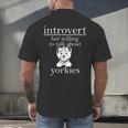 Introvert But Willing To Talk About Yorkies Men's Back Print T-Shirt
